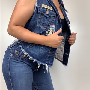 True Religion Denim Vest Jacket